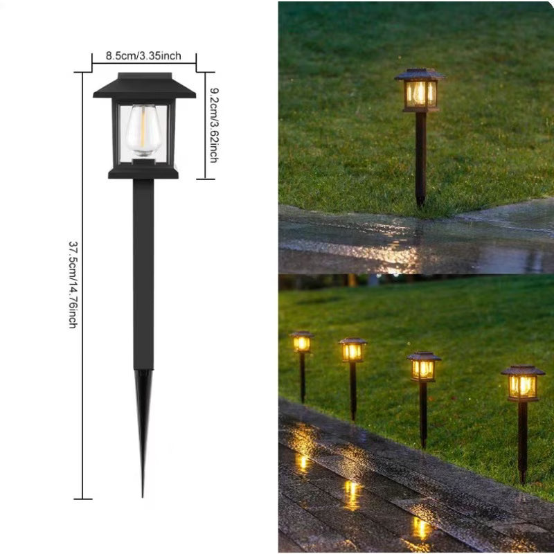 Pack x2 Lámparas de Jardín con Estaca Negras, 37,5 cm