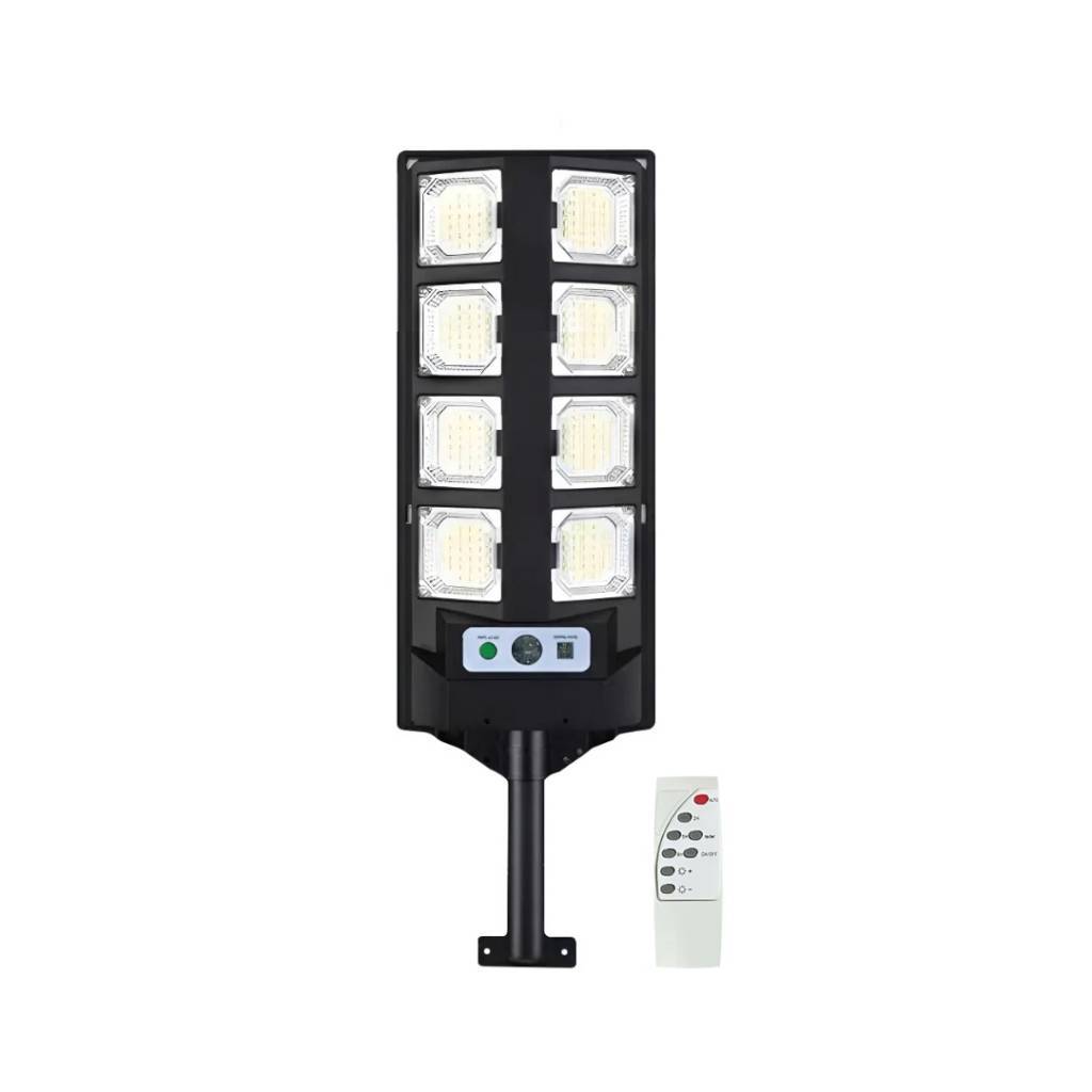 Luz LED Solar 80W con Sensor y Control Remoto para Exterior