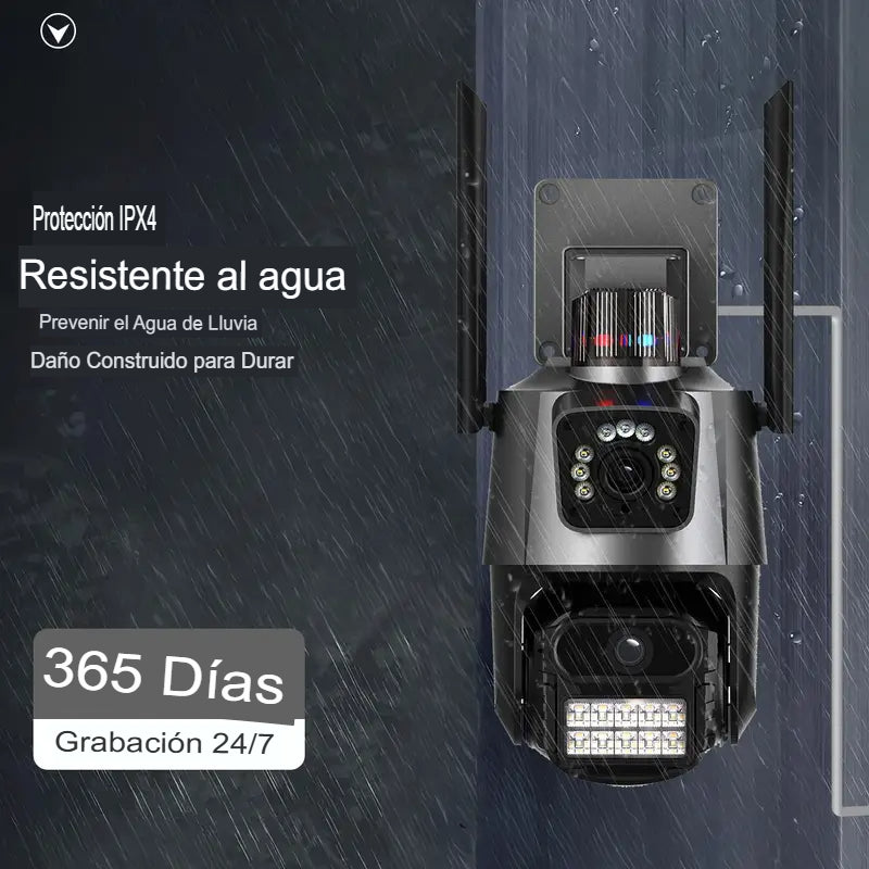 Cámara de Seguridad WiFi Lente Dual con Zoom 5X – Visión 360° HD