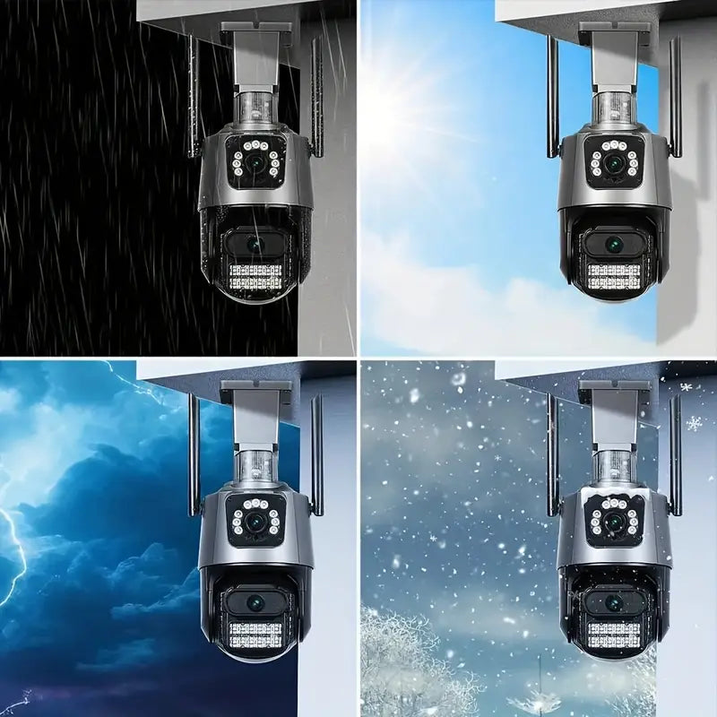 Cámara de Seguridad WiFi Lente Dual con Zoom 5X – Visión 360° HD