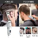 HTC Recortadora de Barba/Cortapelos Hombre con Pantalla LED, Maquina Cortar Pelo con Velocidad Ajustable