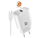 CARGADOR 1 USB 2.1A + CABLE TIPO C