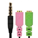 ADAPTADOR CABLE AURICULAR Y MIC
