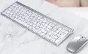 COMBO TECLADO Y MOUSE COMPACTO PLATA