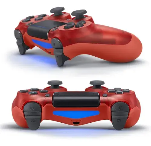 JOYSTICK INALAMBRICO PS4 ROJO TRANSPARENTE