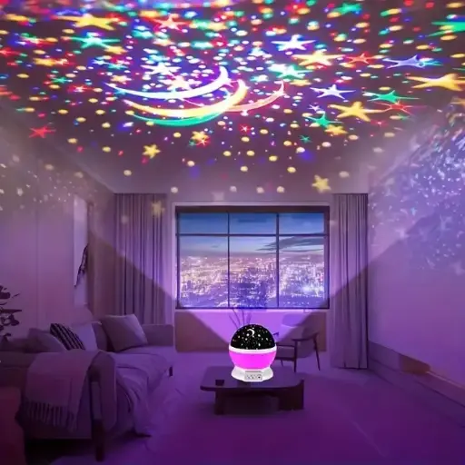 LAMPARA VELADORA DE ESTRELLAS ESFERA rosa