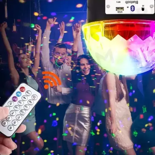 MEDIA ESFERA AUDIORITMICA LUCES RGB