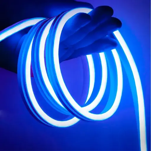 Tira Led Neon Flexible 5 Metros Manguera Luz azul