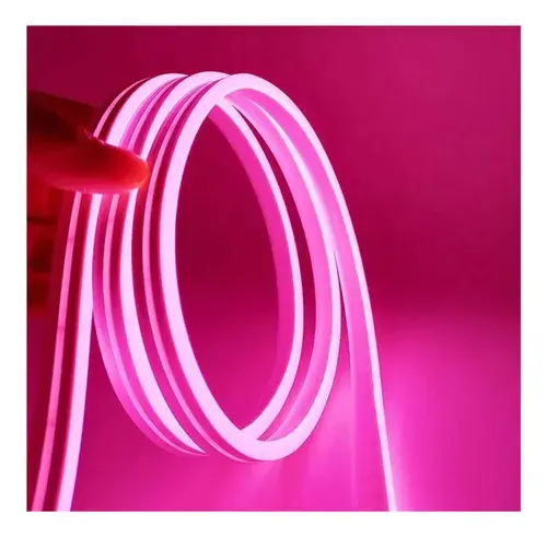 Tira Led Neon Flexible 5 Metros Manguera Luz rosado