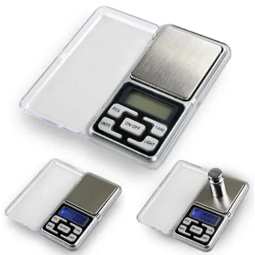 MINI BALANZA DIGITAL 0.1G – 200G PLATEADA