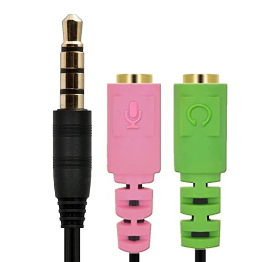 ADAPTADOR CABLE AURICULAR Y MIC