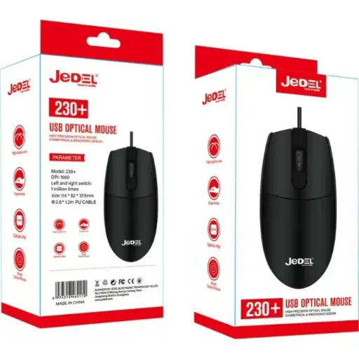 MOUSE JEDEL USB 230+ con cable